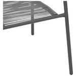 Πολυθρόνα Lindaria Pakoworld Στοιβαζόμενη Μέταλλο-pe Rattan σε Ανθρακί Απόχρωση 54x63x74εκ