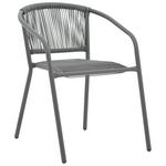 Πολυθρόνα Lindaria Pakoworld Στοιβαζόμενη Μέταλλο-pe Rattan σε Ανθρακί Απόχρωση 54x63x74εκ