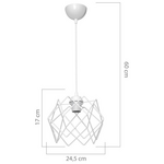 Φωτιστικό Οροφής e27 Μονόφωτο Teeby Pakoworld Μέταλλο σε Λευκή Απόχρωση Φ22x17εκ