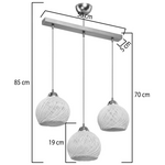Φωτιστικό Οροφής Τρίφωτο pwl-0973 ii Pakoworld ε27 Χρυσό 50x18x85εκ