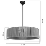 Φωτιστικό Οροφής Μονόφωτο Tebaha Pakoworld ε27 σε Φυσική Απόχρωση Φ55x20εκ