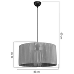 Φωτιστικό Οροφής Μονόφωτο Lambu Pakoworld ε27 σε Φυσική Απόχρωση Φ40x20εκ