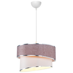 Φωτιστικό Οροφής Μονόφωτο Loopy Pakoworld ε27 μωβ-Λευκό Φ30x18εκ