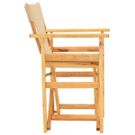 Καρέκλα-Πολυθρόνα Σκηνοθέτη Kompa Pakoworld Μασίφ Ξύλο Οξιάς Φυσικό-Πανί Nexus Μπεζ