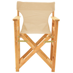 Καρέκλα-Πολυθρόνα Σκηνοθέτη Kompa Pakoworld Μασίφ Ξύλο Οξιάς Φυσικό-Πανί Nexus Μπεζ