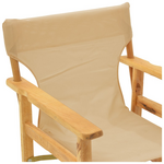 Καρέκλα-Πολυθρόνα Σκηνοθέτη Kompa Pakoworld Μασίφ Ξύλο Οξιάς Φυσικό-Πανί Nexus Μπεζ