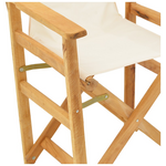 Καρέκλα-Πολυθρόνα Σκηνοθέτη Kompa Pakoworld Μασίφ Ξύλο Οξιάς Φυσικό-Πανί Nexus Εκρού