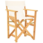 Καρέκλα-Πολυθρόνα Σκηνοθέτη Kompa Pakoworld Μασίφ Ξύλο Οξιάς Φυσικό-Πανί Nexus Εκρού