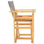 Καρέκλα-Πολυθρόνα Σκηνοθέτη Kompa Pakoworld Μασίφ Ξύλο Οξιάς Φυσικό-Πανί Nexus Γκρι