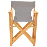 Καρέκλα-Πολυθρόνα Σκηνοθέτη Kompa Pakoworld Μασίφ Ξύλο Οξιάς Φυσικό-Πανί Nexus Γκρι