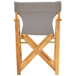 Καρέκλα-Πολυθρόνα Σκηνοθέτη Kompa Pakoworld Μασίφ Ξύλο Οξιάς Φυσικό-Πανί Nexus Γκρι