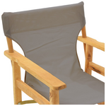 Καρέκλα-Πολυθρόνα Σκηνοθέτη Kompa Pakoworld Μασίφ Ξύλο Οξιάς Φυσικό-Πανί Nexus Γκρι