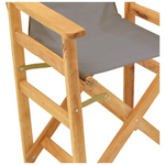 Καρέκλα-Πολυθρόνα Σκηνοθέτη Kompa Pakoworld Μασίφ Ξύλο Οξιάς Φυσικό-Πανί Nexus Γκρι