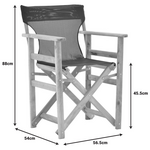 Καρέκλα-Πολυθρόνα Σκηνοθέτη Kompa Pakoworld Μασίφ Ξύλο Οξιάς Φυσικό-Πανί Nexus Κυπαρισσί