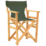 Καρέκλα-Πολυθρόνα Σκηνοθέτη Kompa Pakoworld Μασίφ Ξύλο Οξιάς Φυσικό-Πανί Nexus Κυπαρισσί