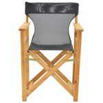 Καρέκλα-Πολυθρόνα Σκηνοθέτη Kompa Pakoworld Μασίφ Ξύλο Οξιάς Φυσικό-Πανί Nexus Μαύρο