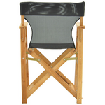 Καρέκλα-Πολυθρόνα Σκηνοθέτη Kompa Pakoworld Μασίφ Ξύλο Οξιάς Φυσικό-Πανί Nexus Μαύρο