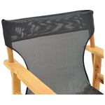 Καρέκλα-Πολυθρόνα Σκηνοθέτη Kompa Pakoworld Μασίφ Ξύλο Οξιάς Φυσικό-Πανί Nexus Μαύρο