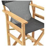 Καρέκλα-Πολυθρόνα Σκηνοθέτη Kompa Pakoworld Μασίφ Ξύλο Οξιάς Φυσικό-Πανί Nexus Μαύρο