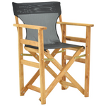 Καρέκλα-Πολυθρόνα Σκηνοθέτη Kompa Pakoworld Μασίφ Ξύλο Οξιάς Φυσικό-Πανί Nexus Μαύρο