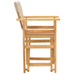 Καρέκλα-Πολυθρόνα Σκηνοθέτη Kompa Pakoworld Μασίφ Ξύλο Οξιάς Φυσικό-Πανί Nexus Taupe