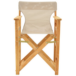 Καρέκλα-Πολυθρόνα Σκηνοθέτη Kompa Pakoworld Μασίφ Ξύλο Οξιάς Φυσικό-Πανί Nexus Taupe