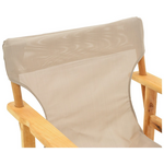 Καρέκλα-Πολυθρόνα Σκηνοθέτη Kompa Pakoworld Μασίφ Ξύλο Οξιάς Φυσικό-Πανί Nexus Taupe