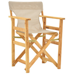 Καρέκλα-Πολυθρόνα Σκηνοθέτη Kompa Pakoworld Μασίφ Ξύλο Οξιάς Φυσικό-Πανί Nexus Taupe