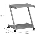 Βοηθητικό Τραπέζι fit Pakoworld mdf Φυσικό 50x39x59εκ