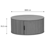 Τραπέζι Σαλονιού Scandi Pakoworld mdf Φυσικό Φ80x35.5εκ