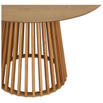 Τραπέζι Domonic Pakoworld Φυσικό Φ120x75εκ