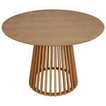 Τραπέζι Domonic Pakoworld Φυσικό Φ120x75εκ