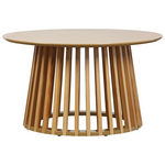 Τραπέζι Σαλονιού Domonic Pakoworld Mdf/pw σε Φυσική Απόχρωση Φ80x45εκ