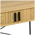 Κονσόλα Scandi Pakoworld Mdf/metal σε Φυσική Απόχρωση με Μεταλλικά Μαύρα Πόδια 120x60x76,5εκ