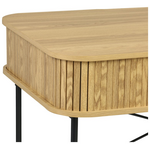 Κονσόλα Scandi Pakoworld Mdf/metal σε Φυσική Απόχρωση με Μεταλλικά Μαύρα Πόδια 120x60x76,5εκ