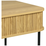 Κονσόλα Scandi Pakoworld Mdf/metal σε Φυσική Απόχρωση με Μεταλλικά Μαύρα Πόδια 120x60x76,5εκ