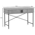 Κονσόλα Scandi Pakoworld Mdf/metal σε Φυσική Απόχρωση με Μεταλλικά Μαύρα Πόδια 120x60x76,5εκ