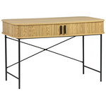 Κονσόλα Scandi Pakoworld Mdf/metal σε Φυσική Απόχρωση με Μεταλλικά Μαύρα Πόδια 120x60x76,5εκ