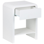 Κομοδίνο Zeplen Pakoworld mdf σε Λευκή Απόχρωση 40x30x53εκ