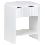 Κομοδίνο Zeplen Pakoworld mdf σε Λευκή Απόχρωση 40x30x53εκ