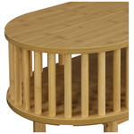 Κονσόλα Nodial Pakoworld Mdf/bamboo σε Φυσική Απόχρωση 120x39x85εκ