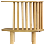 Κομοδίνο Nodial Pakoworld Mdf/bamboo σε Φυσική Απόχρωση Φ40x40εκ