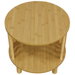 Κομοδίνο Nodial Pakoworld Mdf/bamboo σε Φυσική Απόχρωση Φ40x40εκ