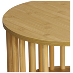 Κομοδίνο Nodial Pakoworld Mdf/bamboo σε Φυσική Απόχρωση Φ40x40εκ