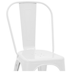 Καρέκλα Utopia Pakoworld Λευκό Μέταλλο 44x44x85εκ