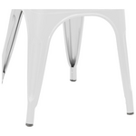 Καρέκλα Utopia Pakoworld Λευκό Μέταλλο 44x44x85εκ