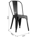 Καρέκλα Utopia Pakoworld Λευκό Μέταλλο 44x44x85εκ