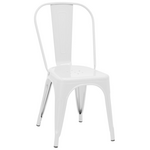 Καρέκλα Utopia Pakoworld Λευκό Μέταλλο 44x44x85εκ