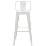 Σκαμπό Μπαρ με Πλάτη Utopia Pakoworld Λευκό Μέταλλο 42x42x97εκ