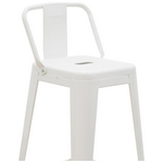 Σκαμπό Μπαρ με Πλάτη Utopia Pakoworld Λευκό Μέταλλο 42x42x97εκ